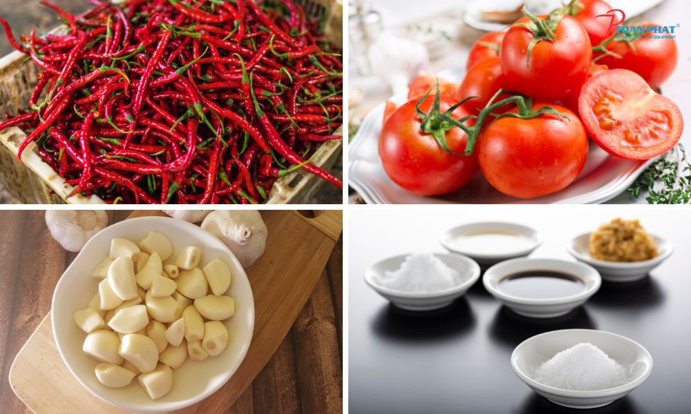 Nguyên liệu cần chuẩn bị để làm ớt chưng tại nhà